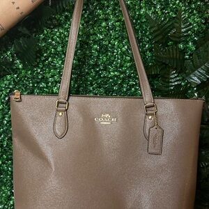 Coach Tan Leather Tote Bag